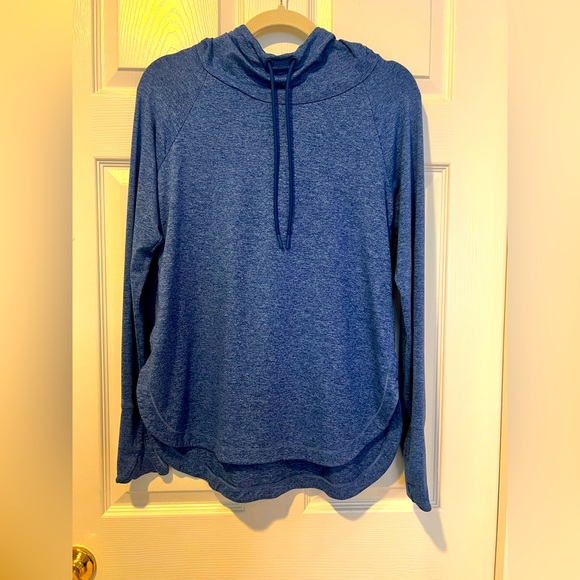 Athleta Tops - Athleta Uptempo Hoodie Sweatshirt Heathered Blue. Size Medium